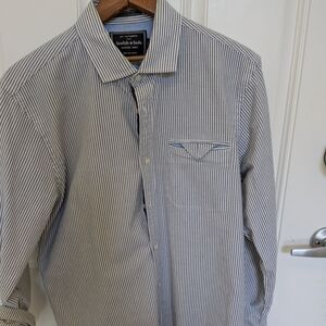 Scotch & Soda Men's Blue Striped Shirt